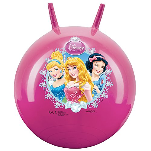 John 59538 - Sprungball Princess / Prinzessinnen - Disney - Bedruckter Hopperball, Hüpfball, Springball, Hopper Ball für Drinnen & Draußen - wiederaufblasbar, robust - Fitness für Kinder von John