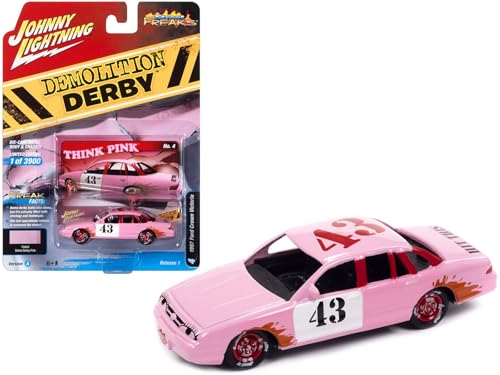 1997 Crown Victoria #43 Faded Demo Derby Pink Demolition Derby Limited Edition to 3900 Pieces Worldwide Street Freaks Series 1/64 Diecast Model Car by Johnny Lightning JLSF025-JLSP296A von Johnny Lightning