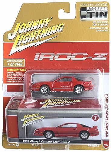 Johnny Lightning 1989 Chevy Camaro Z28 IROC Z, Limited Edition 1 von 7148 [rot] von Johnny Lightning