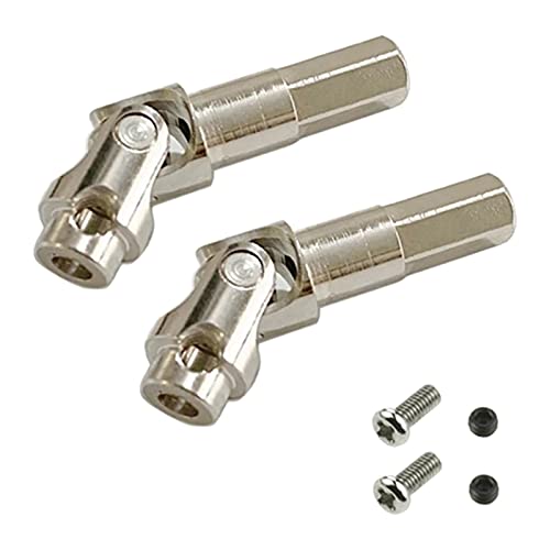 JoiJoy 2 x RC Auto Frontantriebswelle RC Auto Ersatz für WPL C14 C24 C34 C44, Silber, 31,5 mm von JoiJoy