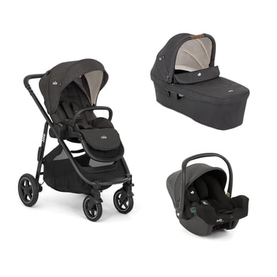 Joie Kinderwagen Versatrax Shale inklusive Babywanne Ramble XL Shale und Babyschale i-Snug 2 Shale von Joie