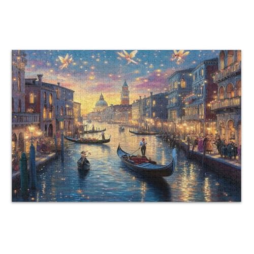 City C Gelbe Puzzles Jigsaw, Puzzles für Erwachsene 1000 Teile, mit Buchstaben auf Rückseite, Puzzle für Erwachsene von Joitme