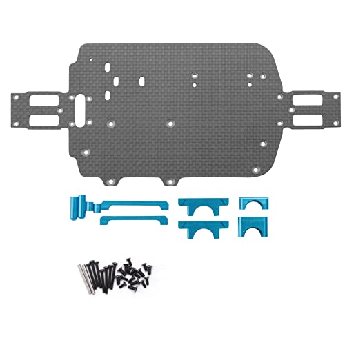 Jojomino Upgrade Carbon Fiber Chassis Parts for A959 A979 A959B A979B 1/18 RC Car Replacement Blue von Jojomino