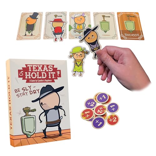 Texas Hold It Kartenspiel - Wild West Badezimmer Kartenspiel von Cyanide & Happiness - Push Your Luck Partyspiel für 2-6 Spieler | Lustiger Spaß für Spieleabend von Joking Hazard