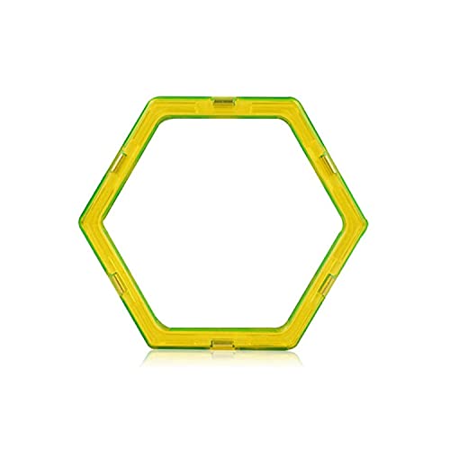 Jokooan Magnetische Bausteine für Kinder​​(Einzel), Magnetische Bausätze in verschiedenen Formen, Fünfeck, Sechseck, Trapez, Autoräder und Riesenrad (zufällige Farbe) (Hexagon) von Jokooan