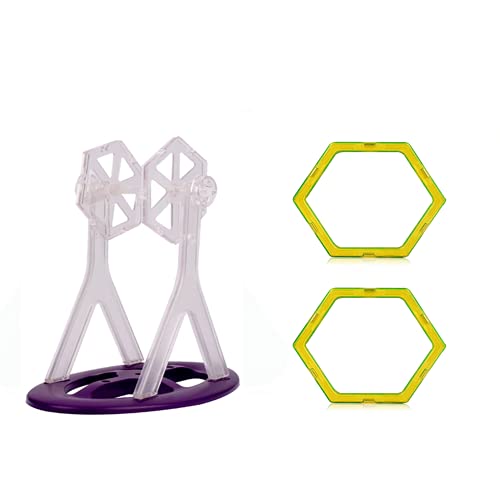 Jokooan Magnetische Bausteine für Kinder​​(Einzel), Magnetische Bausätze in verschiedenen Formen, Fünfeck, Sechseck, Trapez, Autoräder und Riesenrad (zufällige Farbe) (riesenrad) von Jokooan