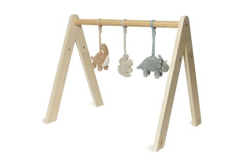 Jollein Anhänger für Baby-Gyms - Roarsome - 3er Set - Dinos und Blatt - Spieltrapez Baby Spielsachen von Jollein