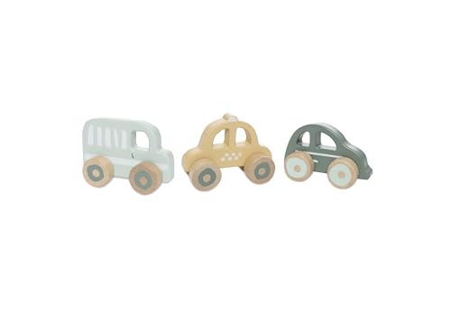Jollein Holzautos – 3er-Set Spielautos – On The Go – Baby Spielzeug aus Holz – Auto, Taxi & Bus – Fördert Fantasie & Motorik – Holzspielzeug – Gelb/Grün/Mint Jollein Holzautos – 3er-Set Spielautos – On The Go – Baby Spielzeug aus Holz – Auto, Taxi & Bus – Fördert Fantasie & Motorik – Holzspielzeug – Gelb/Grün/Mint von Jollein