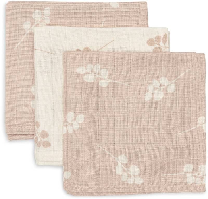 Jollein Musselin Waschlappen 3er-Pack, Twig Wild Rose von Jollein