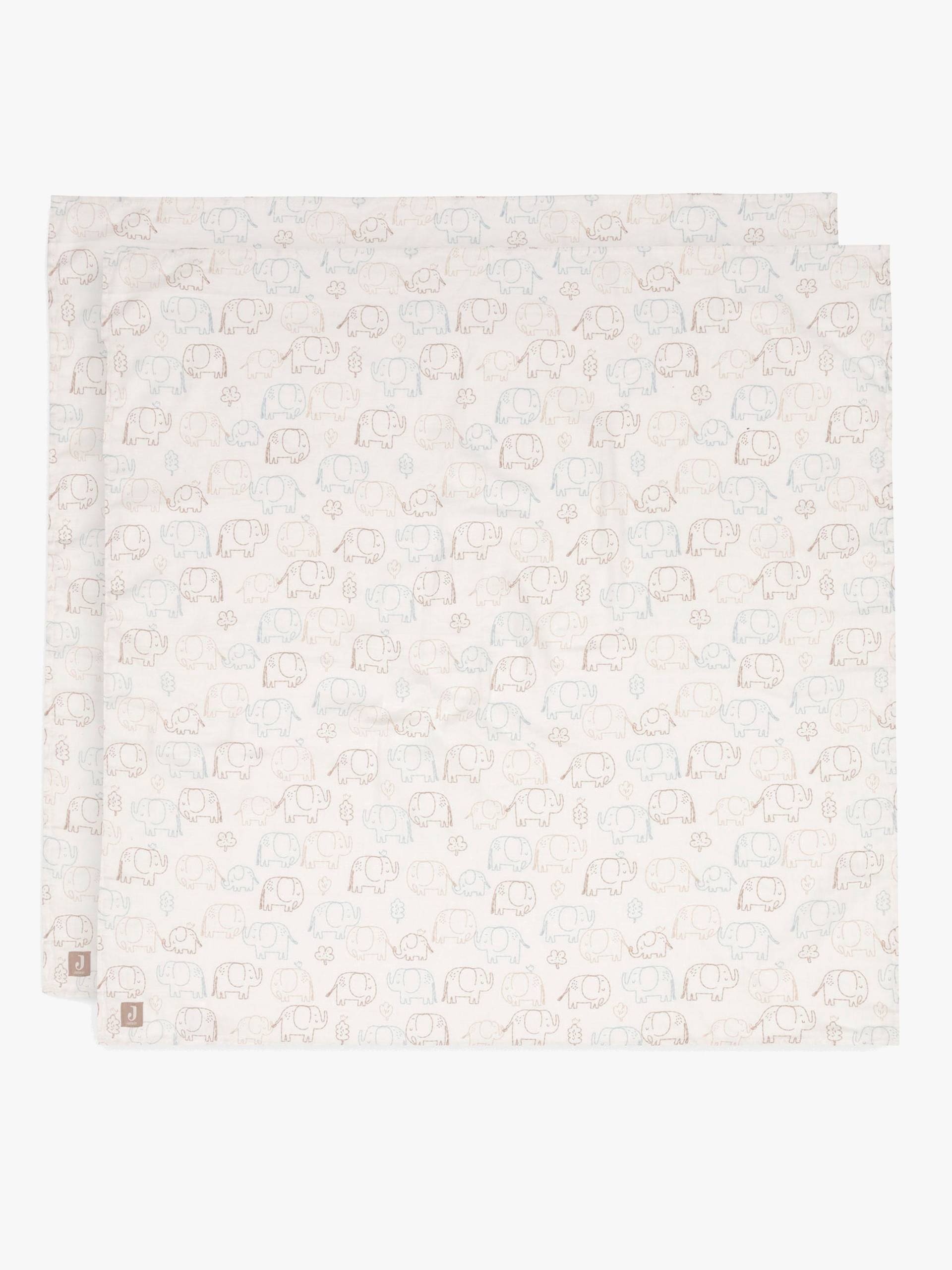 Jollein Musselintuch 115x115 cm 2er-Pack, Elephant Tales Jollein Musselintuch 115x115 cm 2er-Pack, Elephant Tales von Jollein