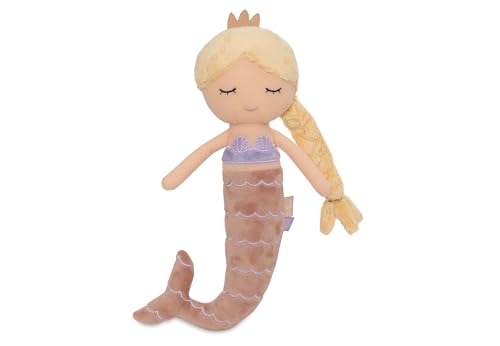 Jollein Stoffpuppe Kuschelpuppe - Mermaid Ella - 100% Polyester - 32x10x6cm - Kuscheltier - Meerjungfrauen von Jollein