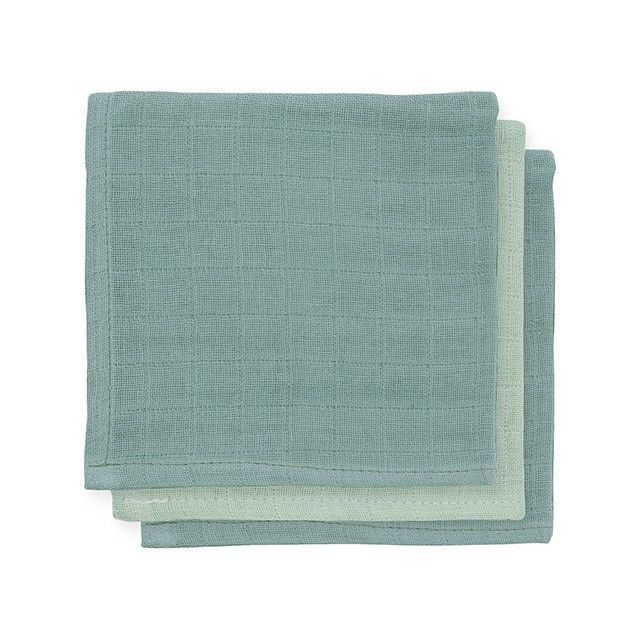 Jollein Waschlappen 3p, Ash Green von Jollein