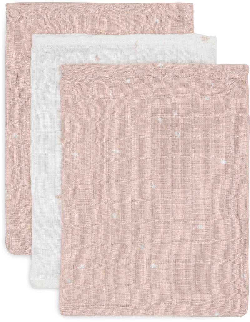 Jollein Waschlappen Twinkling Musselin 3er-Pack, Wild Rose von Jollein