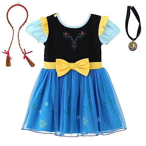 Jolly Fancy - Prinzessin Anna Kleid Kostüm Verkleidung mit Haarreifen für Baby Mädchen Größe 12-18 Monate 86 von Jolly Fancy