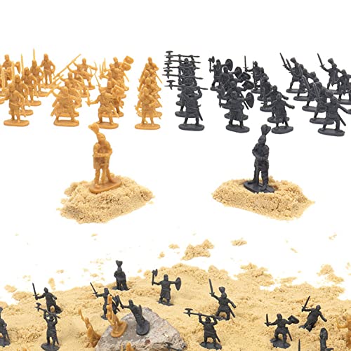 Jolsaawie 1:72 200/Set Kunststoff Antike Soldaten Figuren Spielzeug Archaische Soldaten MäNner SchwertkäMpfer Action Figure Mach Es Selbst Krieg Szene Spielzeug Blau von Jolsaawie