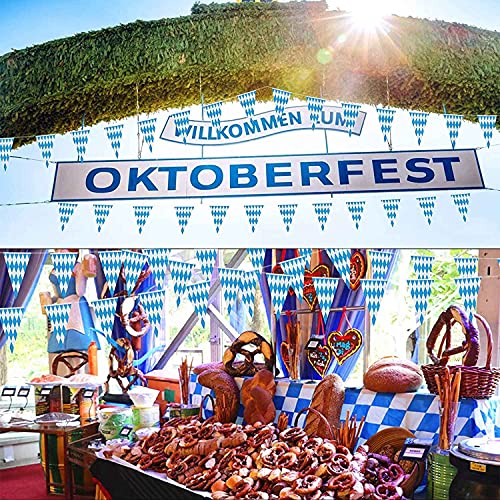 Jolsaawie 10M Bayerische Girlande Dekoration Oktoberfest Dekor Oktoberfest Wimpel Bayerische Banner Foto Prop von Jolsaawie