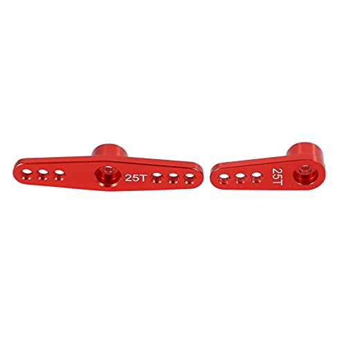 Jolsaawie 25T Aluminium RC Servo Arm Horn für Futaba Savox Xcore HD RC Elektrowerkzeuge, Rot von Jolsaawie