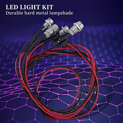 Jolsaawie 4 LED Lichter Kit 2 Weiß 2 Rot für 1/10 1/8 Redcat Axial SCX10 D90 RC Auto von Jolsaawie