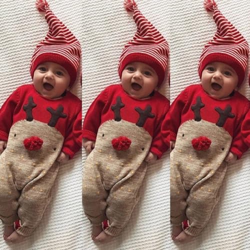 Jolsaawie Baby-Weihnachtskleidung, Winter-Baby-Strampler, Overall für Kinder, Neugeborene, Kleidung, Cosplay, WeihnachtskostüM, 70 von Jolsaawie