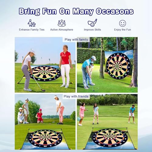 Jolsaawie Golf-Chipping-Spielmatte, Golf-Chipping-Spiele-Set, Golf-Score-Spielmatte für Drinnen und Draußen, Hinterhof für Familie und von Jolsaawie