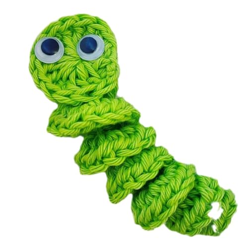 Jolsaawie Handgefertigtes Sorgenwurm-Geschenk Zur Emotionalen Unterstützung, Gehäkelter Sorgenwurm, der Sie Inspiriert und Sich Um Sie Kümmert, Süßes Gestricktes Geschenk A von Jolsaawie