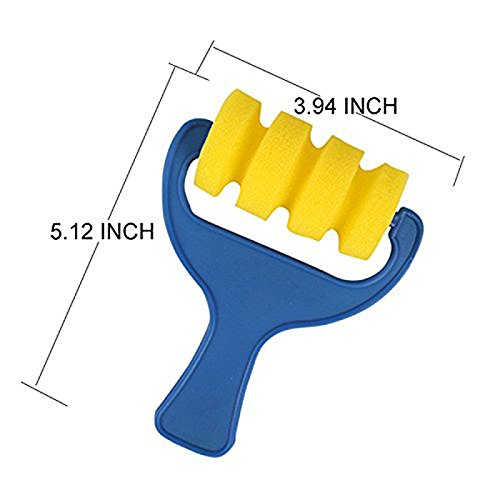 Jolsaawie Set Von 4 StüCke Schwamm Farbroller Pinsel DIY Kinder Pinsel Kid Kunsthandwerk Malwerkzeug von Jolsaawie