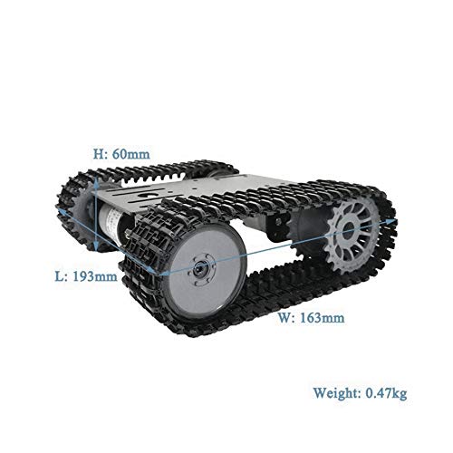 Jolsaawie Smart Tank Auto Chassis Raupen Raupen Roboter Plattform mit Dual DC 12V Motor für DIY für T101-P / TP101 von Jolsaawie