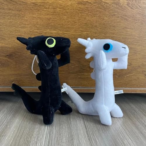 Jolsaawie Toothless Dancing Meme Plüschtier, Tanzender Drache, Gefüllte Weiche Tiere, Plüschtiere, 25 cm, Puppe, Anime, Spielzimmer, Kissen, Schwarz von Jolsaawie