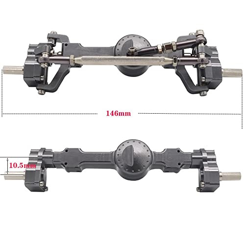 Jolsaawie Vollmetall-Portalachse Vorne und Hinten für MN D90 MN-90 MN96 MN98 MN99S MN45 1/12 RC Auto Upgrade Teile ZubehöR,A von Jolsaawie