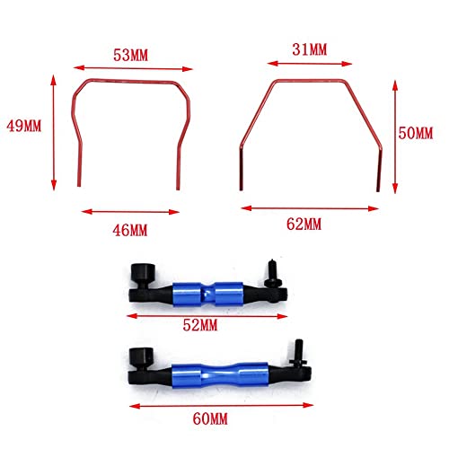 Jolsaawie Vorne und Hinten Sway Bar Kit SLF311 für Slash Stampede RC Auto Upgrade Teile von Jolsaawie