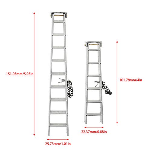 Jolsaawie ZubehöR im MaßStab 1:10 Mini Klappbar Leiter für 1:10 RC Crawler Auto für TRX4 Axial SCX10 AXI03007, 100 Mm von Jolsaawie