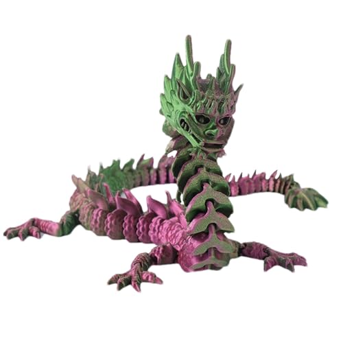 3D Gedruckter Drache, 13 Zoll 3D-Drachen Kristall Zappelspielzeug, Chefschreibtischspielzeug, Osterkörbchenfüller, Flexibel, Für Kinder-Eiersuche, 33cm von Jomewory