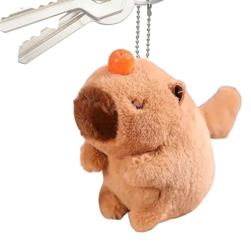 Jomewory Capybara-Anhänger, süßer Capybara-Plüsch | Capybara Plüsch Schlüsselanhänger Spielzeug,Rucksack-Schlüsselanhänger, Stofftier-Schlüsselanhänger, interaktiver kreativer Schlüsselanhänger für von Jomewory