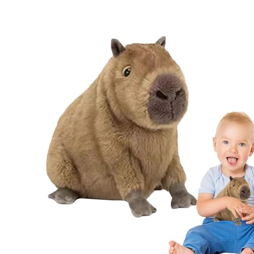 Jomewory Capybara-Spielzeug-Plüsch, gefülltes Capybara,Realistisches Capybara-Spielzeug | Entzückendes Capybara-Plüschkissen, einzigartige Plüschspielzeug-Modellpuppen, weiche Tiere für Erwachsene, von Jomewory