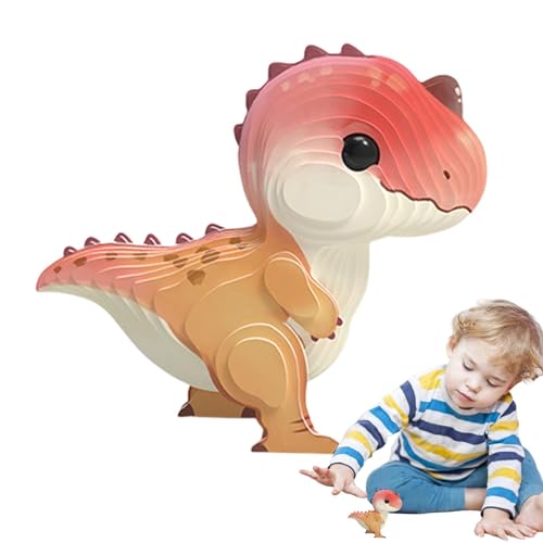 Jomewory Dinosaurier-Puzzle,Dinosaurier-Puzzles für Kinder - 3D-Papierspielzeug-Dinosaurier-Tierpuzzle,Dinosaurier-Lernaktivität, Lernspielzeug, Hand-Auge-Koordinationstrainingsspielzeug für Jungen von Jomewory