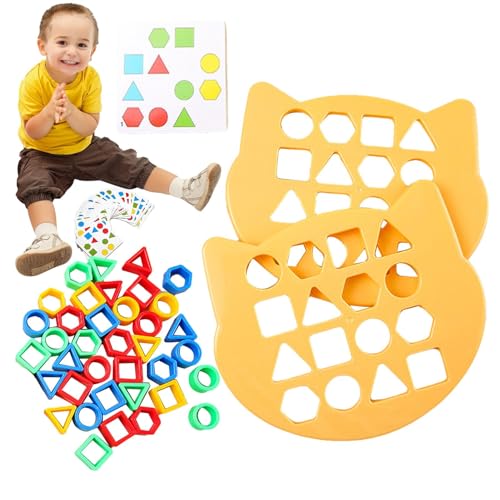 Jomewory Form-Matching-Spiel, Form-Farb-Matching-Brett | Schnell passendes Brett mit geometrischer Form - Interaktives Brettspiel, farbenfrohes Formpuzzle im Vorschulalter für Kids Home Fun Boys von Jomewory