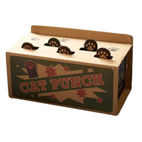 Jomewory Kitten Whack Mole Spielzeug, Cat Whack Mole Spiel | Katzen-Anreicherungsspielzeug,Katzen-Puzzlespielzeug, sichere lustige Box, Pfotenkratzer, verschleißfestes interaktives Katzenspielzeug für von Jomewory