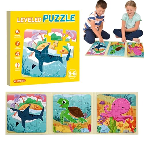 Jomewory Magnetisches Puzzle, magnetische Puzzles für Kinder, Rätsel Buchspiele, Aktivitäten für Flugzeug-Auto-Roadtrips, Puzzle-Spielzeug, Lernaktivitäten im Vorschulalter für Kinder von Jomewory