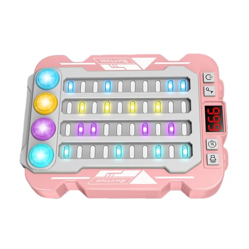 Jomewory Rhythm Handheld-Konsole, Music Rhythm Master Speed ​​Push-Spiel | Handheld-Konsolenspiel mit Musik - Einstellbare Modi Beleuchtung Quick Push Button Tischspiel für Mädchen von Jomewory