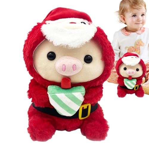 Jomewory Stofftierpuppen,Tierplüschkissen - Gefülltes Plüschkissen im Weihnachtsdesign,Stofftierspielzeug, Plüschpuppe, weiche Plüschtiere für Wohnzimmer und Esszimmer von Jomewory