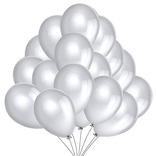 Silvester Deko 2025 – 50 Luftballons Silber Ballon Premiumqualität 36 cm Partyballon 3g. Deko Party Feier Dekoration für Geburtstag, Geburtstagsdeko und Neujahr von Jonami