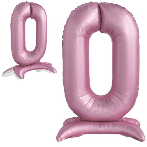 Luftballon Geburtstag Zahl 0 Rosa Stehende XXL Riesen Folienballon 82cm Geburtstagsdeko Mädchen Ballon Zahl Deko zum Geburtstag. von Jonami