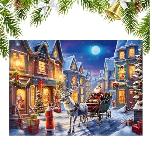 1000X Weihnachts-Quadrat-Puzzle, Weihnachts-Countdown-Kalender-Puzzle 2024,1000x quadratische Kalenderpuzzle | 24 Tage Weihnachts-Countdown-Spiel für Kinder, Kinder, alle Altersgruppen, Erwachsene, Fa von Jongyumo