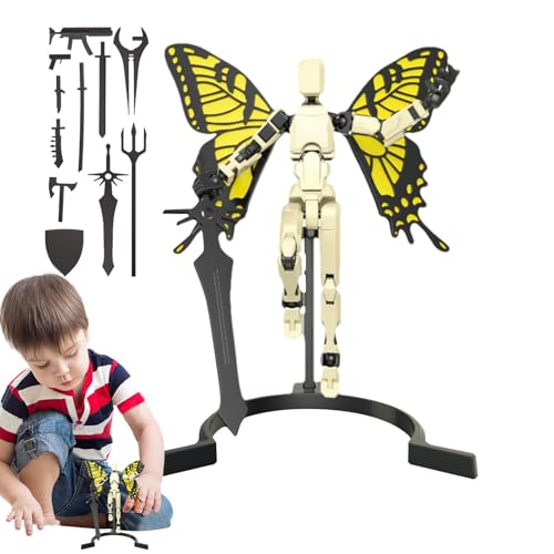 13 Actionfiguren-Set, Lucky Robot Actionfiguren | 3D-gedruckte 13 Lucky Puppet Joints-Figuren - Mehrgelenkiges Roboterspielzeug mit 13 Actionfiguren, bewegliche Figuren mit 13 glücklichen Puppengelenk von Jongyumo