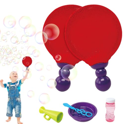 Blasenspielzeug für Kinder | Blasenmacher | Interaktive Eltern-Kind-Blasenmaschinen im Tischtennis-Design, lustiger Blasenmacher mit Tablett von Jongyumo