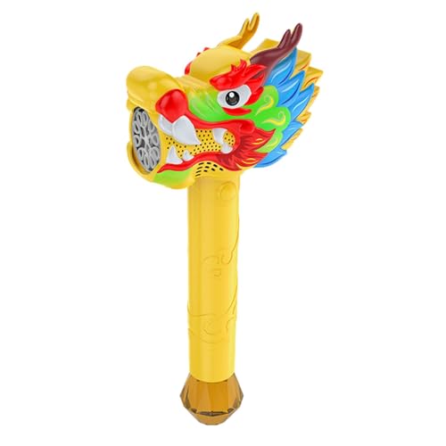 Bubble Wands Partygeschenke,Drachen-Blasenstab - Blasengebläse aufrüsten - Automatischer Seifenblasenmacher mit 10 Löchern, auslaufsicher, für Partys, mit Licht und Musik, Hochzeitsgeschenke für und M von Jongyumo