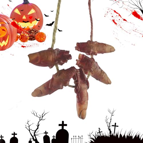 Halloween-Körperteile-Requisiten, gebrochene Körperteile - Gruselige Fake-Finger-Augapfel-Horror-Requisiten - Gruselige Fake-Finger-Augapfel-Horror-Requisiten, Fake-Menschenhand-Füße-Set, blutige tote von Jongyumo