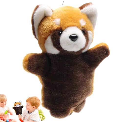 Handpuppen, Realistische Tierpuppen Spielzeug, Lustiges Süßer Roter Panda Handpuppen, Weiche Interaktives Handspielpuppe mit Robuster Polsterungfür Fantasievolles Rollenspiel von Jongyumo