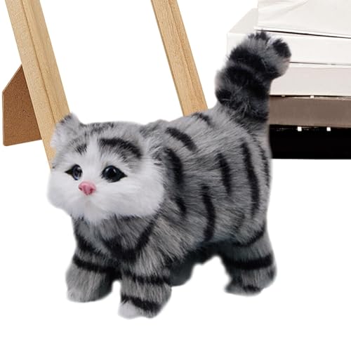 Jongyumo Kuscheltier Katze - 13cm Miniatur Simulierte Kuschelkatze Stoffornament, Weiches Flauschig Katzen Plüschtier, Katze Stofftier zum Kuschel Schlaf Geburtstag Geschenk für Kinder von Jongyumo