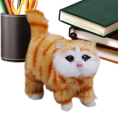 Jongyumo Kuscheltier Katze - 13cm Miniatur Simulierte Kuschelkatze Stoffornament, Weiches Flauschig Katzen Plüschtier, Katze Stofftier zum Kuschel Schlaf Geburtstag Geschenk für Kinder von Jongyumo